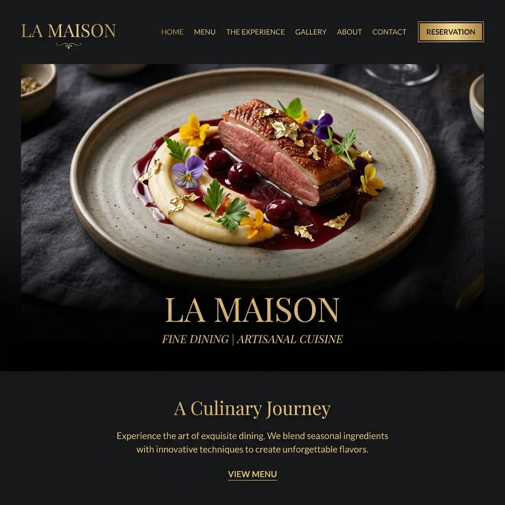 Restaurants website preview